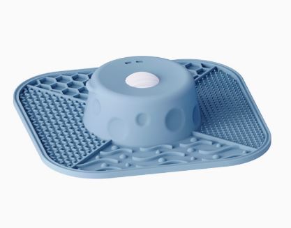 [Upgraded] 2-in-1 Slow Feeder & Anxiety Relief Lick Mat for Dogs & Cats