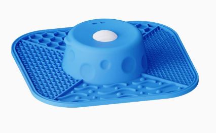 [Upgraded] 2-in-1 Slow Feeder & Anxiety Relief Lick Mat for Dogs & Cats